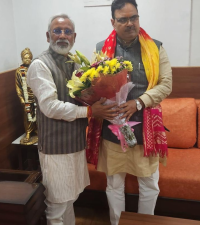 Shri CM Bhajan Lal Sharma with Shri Jaydeep Bihani